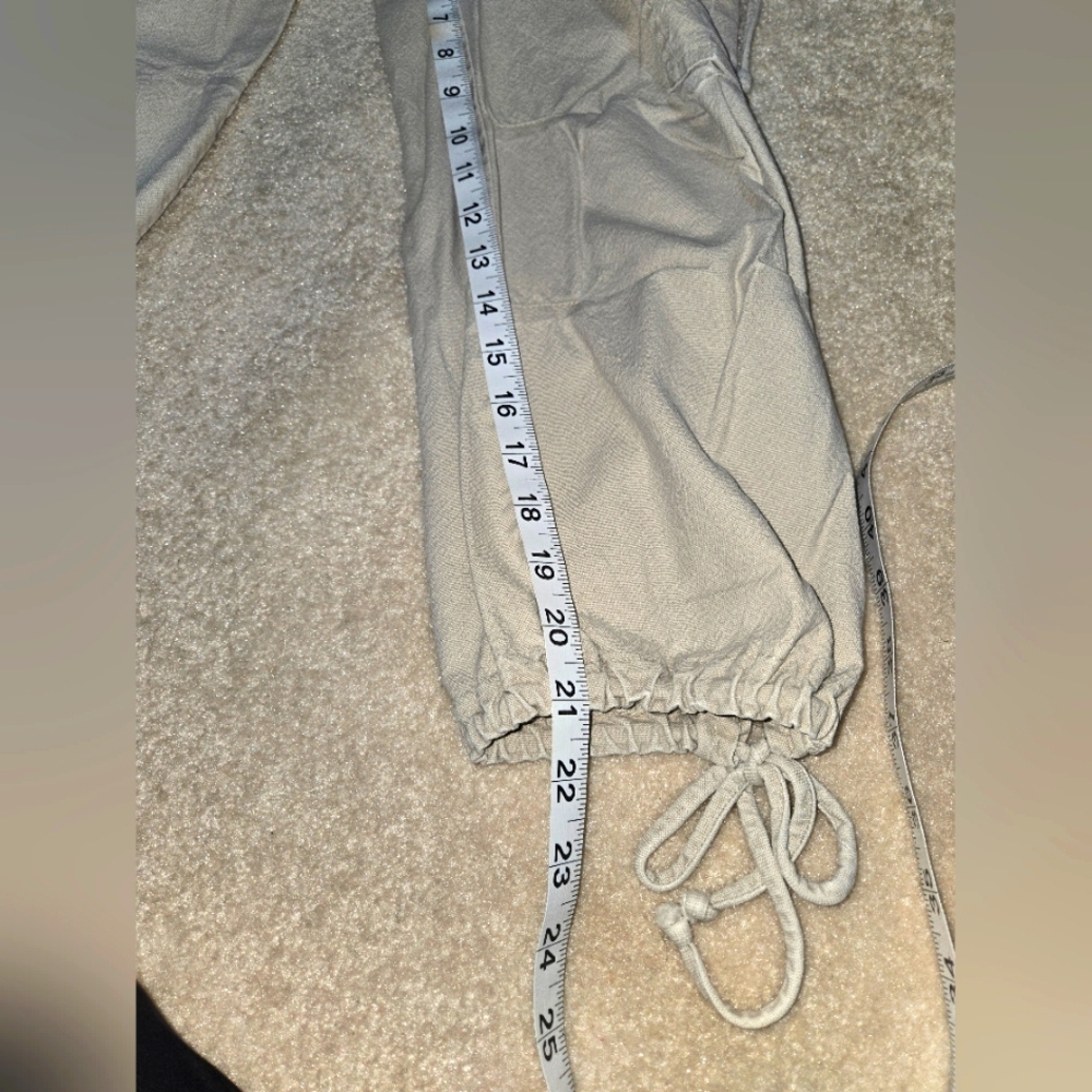 Styles Women's S Beige Cargo Pants with Drawstring - Picture 8 of 10